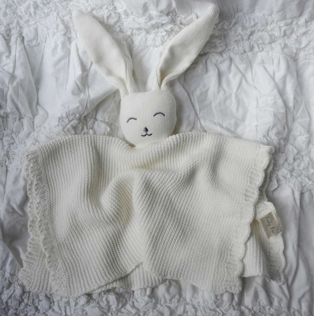 100% ORGANIC COTTON WHITE BABY COMFORTER - Binky Boo
