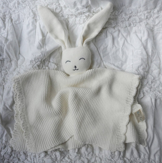 100% ORGANIC COTTON WHITE BABY COMFORTER - Binky Boo