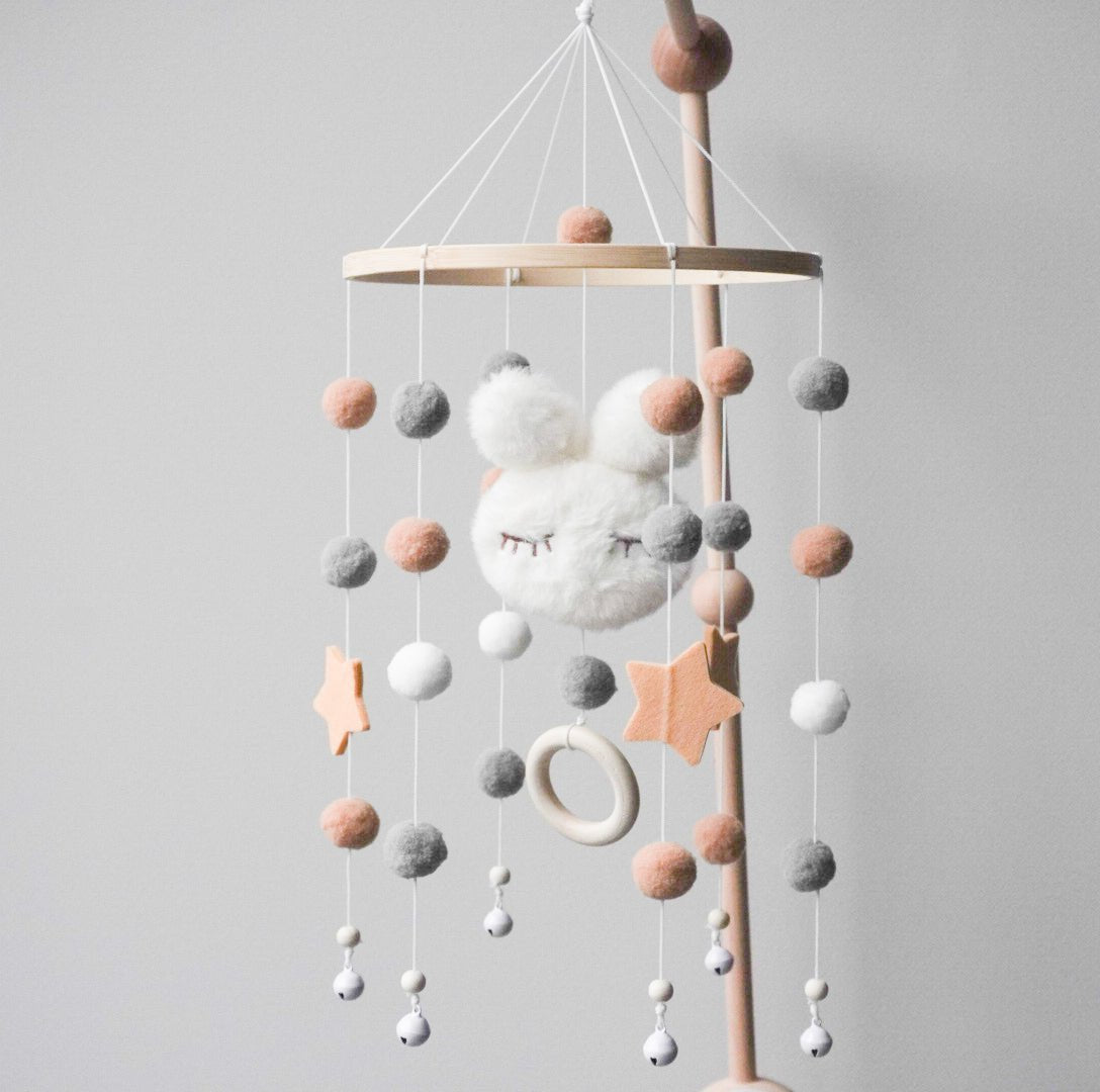 BLISSFUL BUNNY BABY MOBILE - Binky Boo